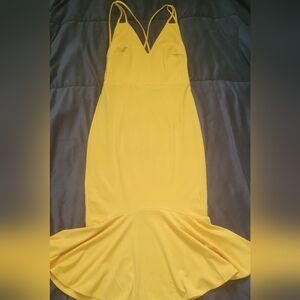 Bright yellow dress